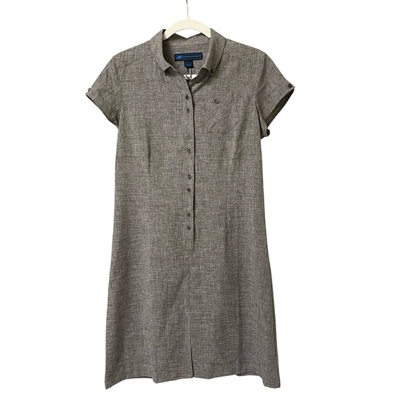 Eastern Mountain Sports gray button up sports dress outdoors breathable size M - Picture 1 of 14